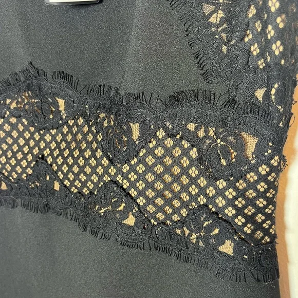 BCBGMaxAzria Leandra Black Lace Mini Dress Sz 10 - Picture 10 of 11